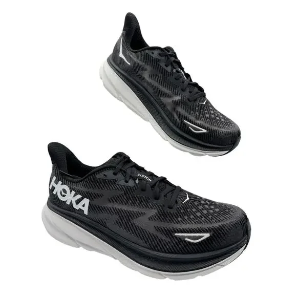 Hoka One One | Shoes | Hoka One One Clifton 9 Black White  display picture 3